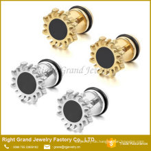 Punk Rock Stainelss Stahl Epoxy beschichtet Fake Ohr Plug Piercing Ohrstecker